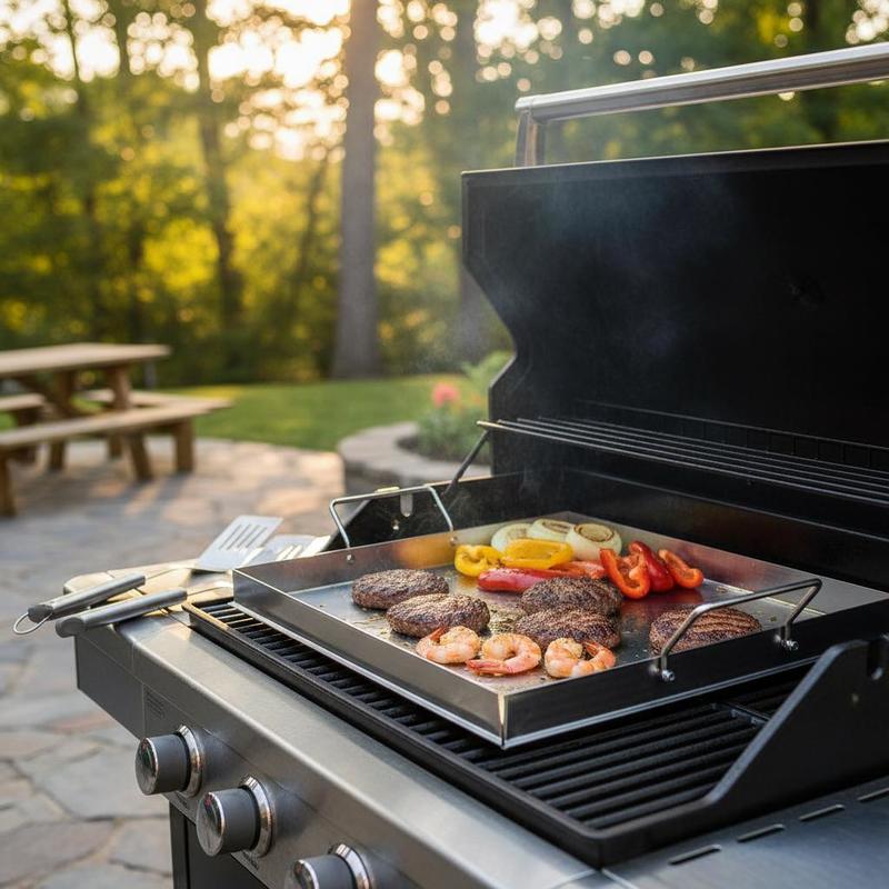 Outdoor Camping Griddle - Универсальная плоская сковорода-гриль 18x16 дюймов для