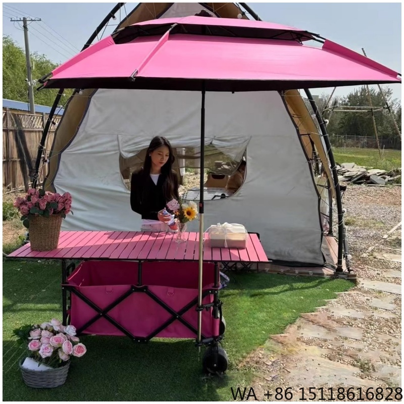 Camp Table Folding - Складная тележка 420 л, высококачественная, 4-позиционная,