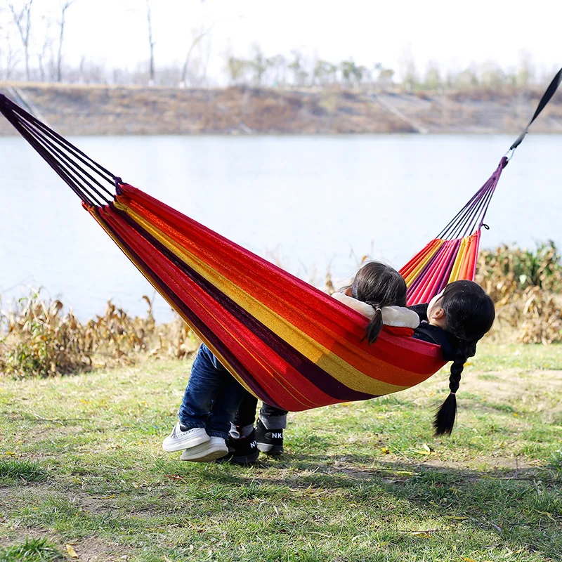 Холщовый гамак без деревянных  – обзор и цена Bed Outdoor Camping