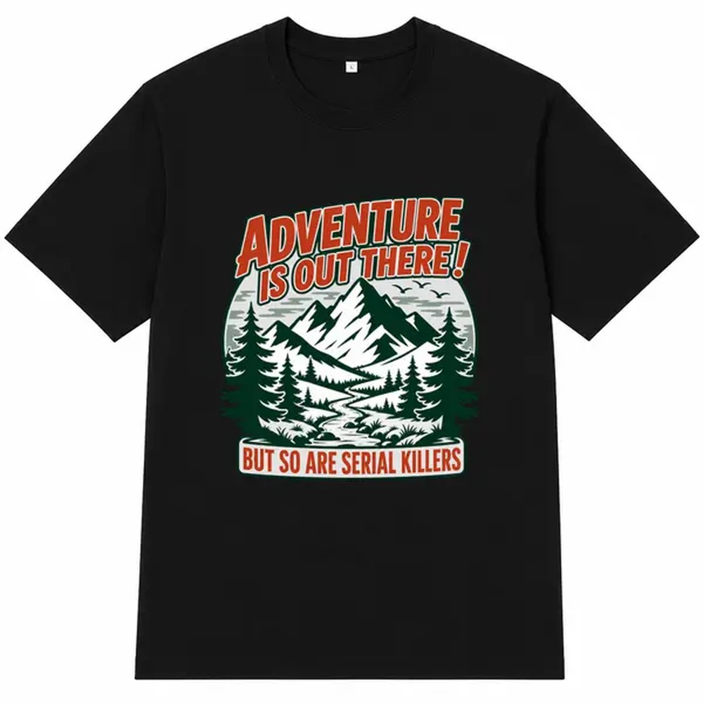 Черная футболка с принтом для  – обзор и цена Outdoor Camping Outfit