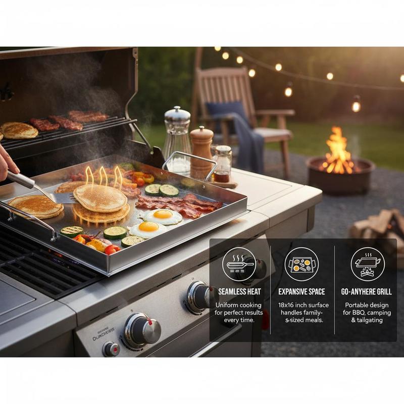 Универсальная плоская сковород – обзор и цена Outdoor Camping Griddle