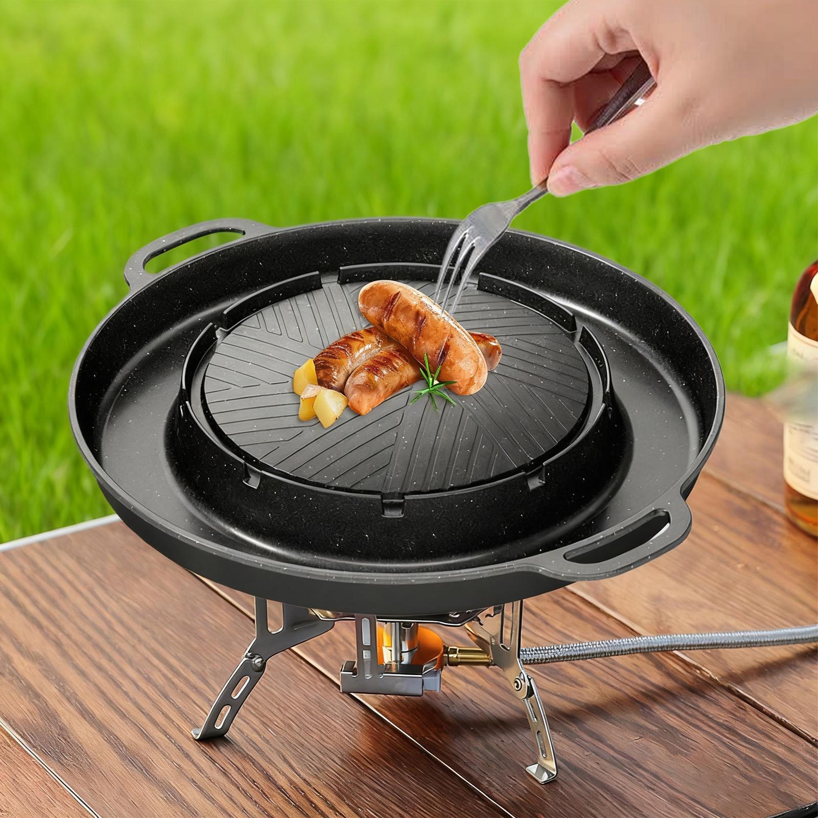 Гриль и сковорода 2-в-1 для пл – обзор и цена Outdoor Camping Griddle