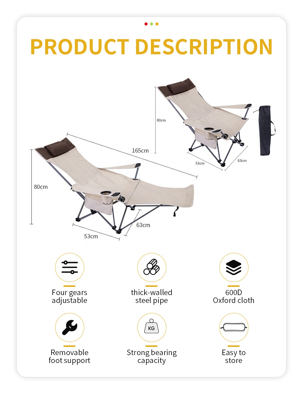 Портативное складное кресло-ше – обзор и цена Outdoor Camping Folding Chairs