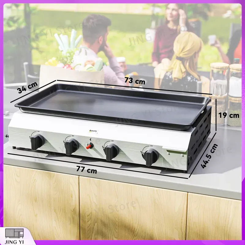 Газовый гриль-барбекю с антипр – обзор и цена Outdoor Camping Griddle