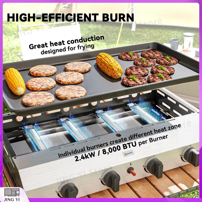 Газовый гриль-барбекю с антипр – обзор и цена Outdoor Camping Griddle