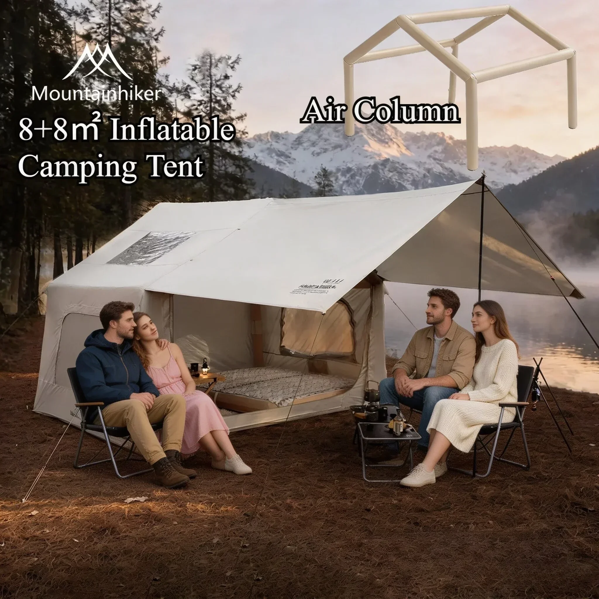 8+8 ㎡   Надувная палатка для к – обзор и цена Outdoor Camping Outfit