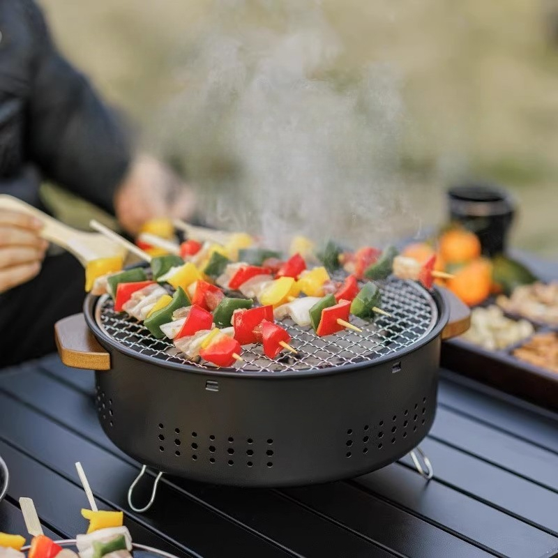 Портативный угольный гриль-бар – обзор и цена Outdoor Camping Griddle