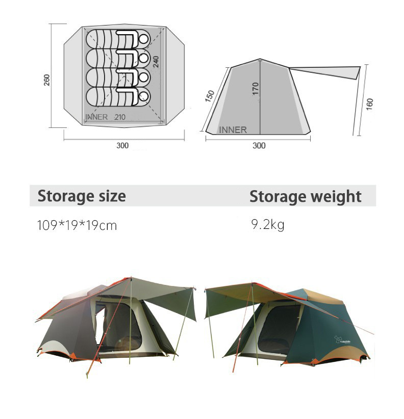 Vidalido Khemah Kemah Namiot A – обзор и цена Camping Zelt Outdoor