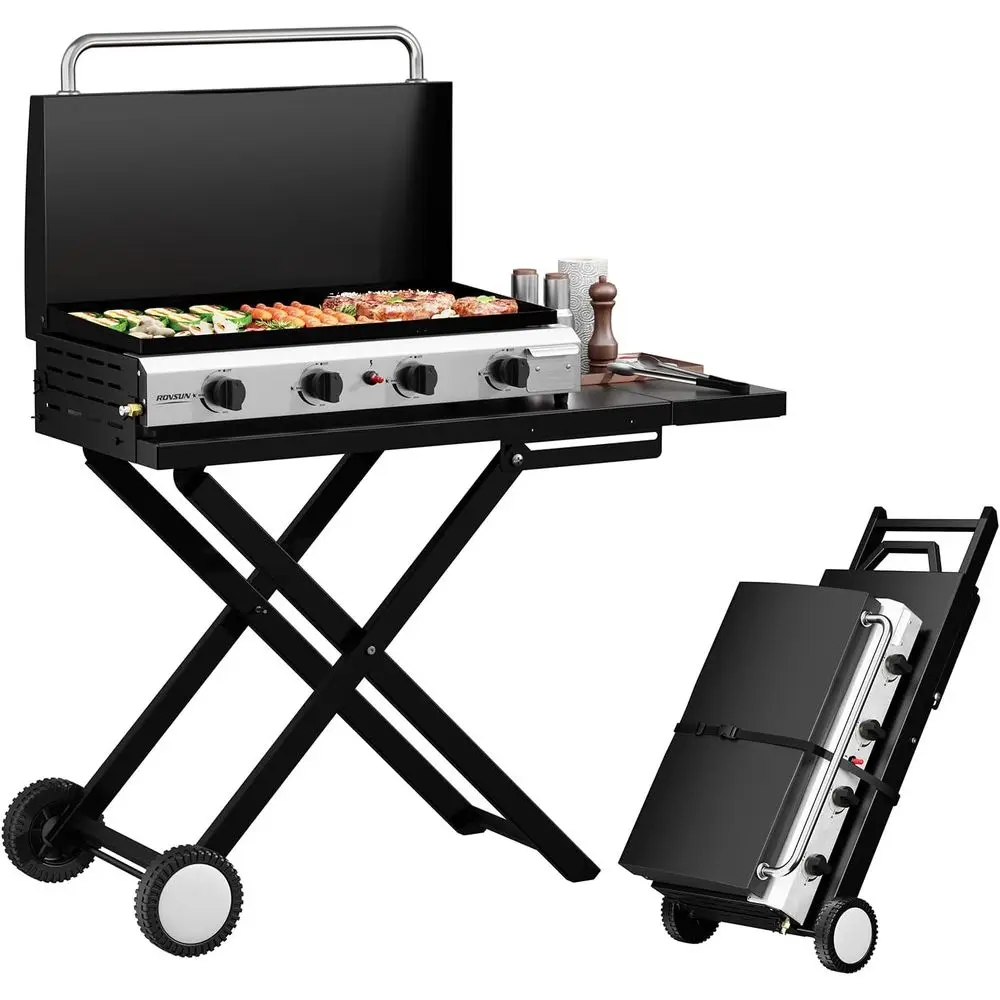 Портативная 4-конфорочная газо – обзор и цена Outdoor Camping Griddle
